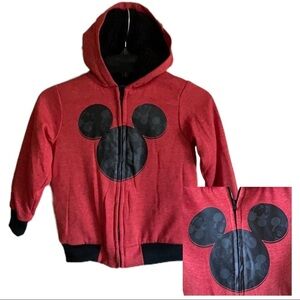 Kids Red Disney Jacket Mickey Ears Hooded
